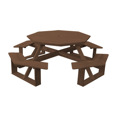 Moe 8 - Person Wood Patio Dining Set with