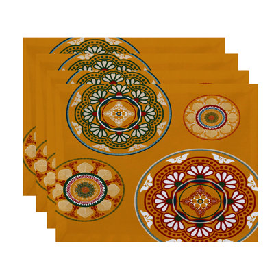 Harrel Polyester Floral Rectangle Placemat
