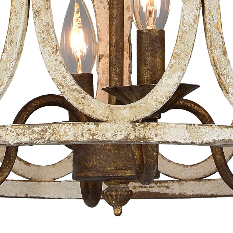 Plafonnier semi-encastré 18 po 4 lumières Jeffrey
