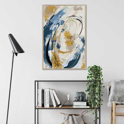 Blue Yellow Abstract - Painting