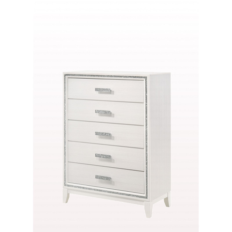 Commode blanche de style moderne, Blanc
