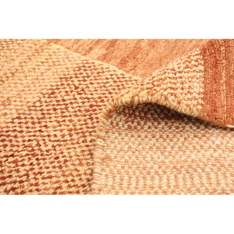 Tapis brun/beige en laine noué à la main Bettyann