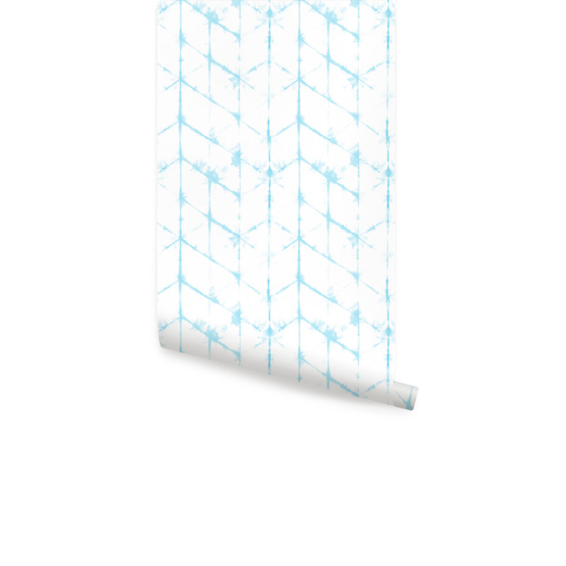 Rouleau de papier peint adhésif Tie Dye, Bleu aqua, L 2 pi x L 18 pi