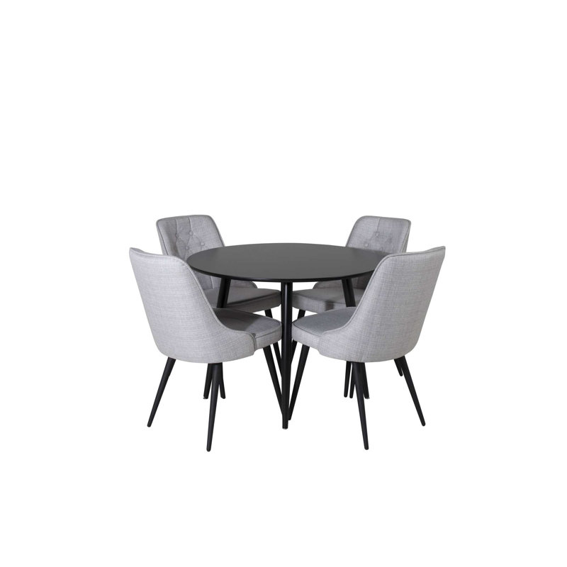 Midhurst 4 - Person Dining Set, Grey/Black