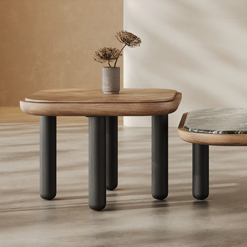 Table basse carrée en pierre micro-cristalline