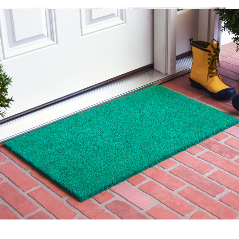 Tapis d'extérieur antidérapant Kasper, L 17 po x L 29 po, Turquoise