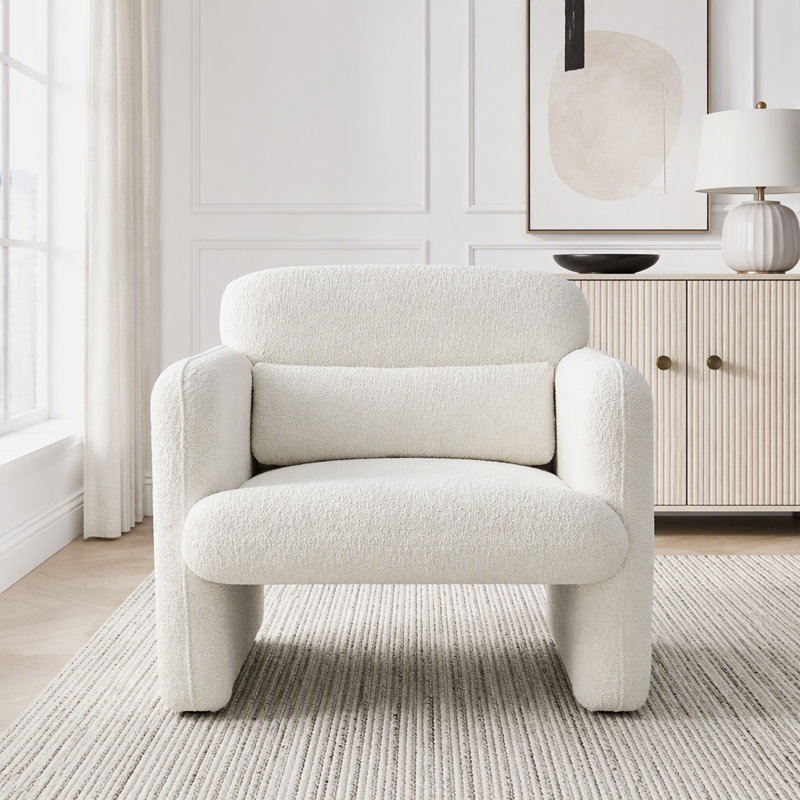 Fauteuil d'appoint 34 po Boucle Cloud, Beige