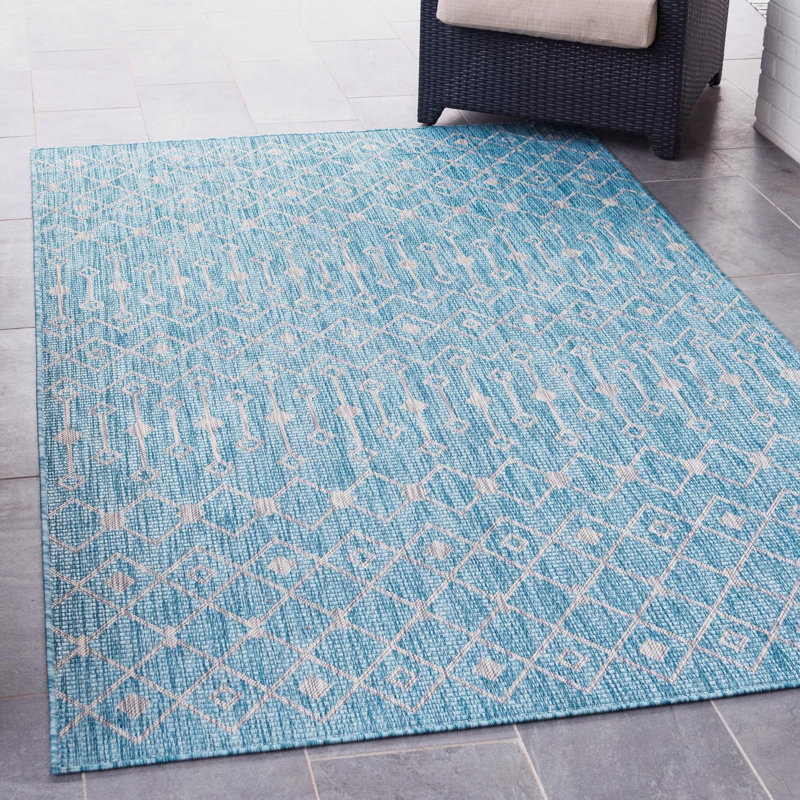 Kimber Geometric Indoor / Outdoor Rug, Rectangle 10' x 14'1"
