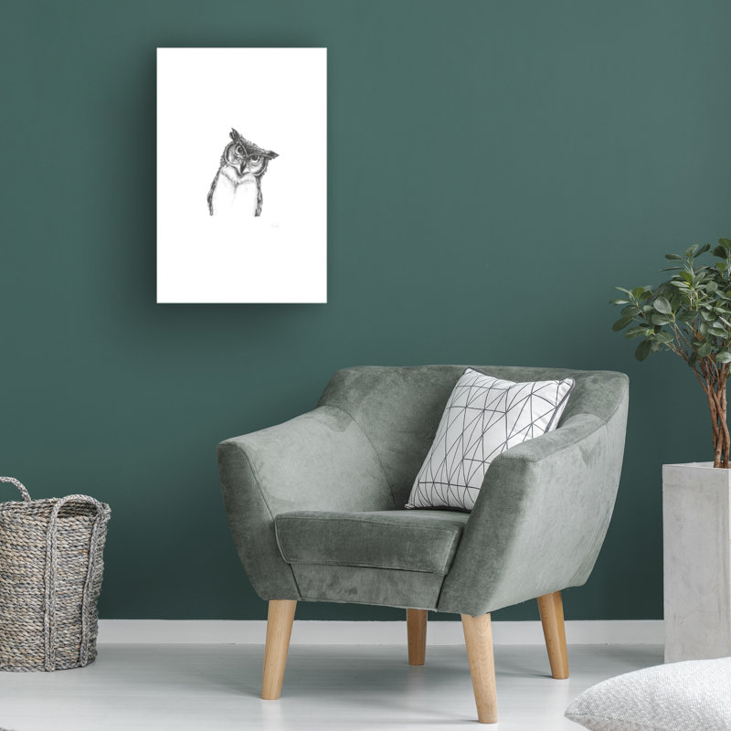 Lor Muller Owlet sur toile, H 19 po x l 12 po x P 2 po