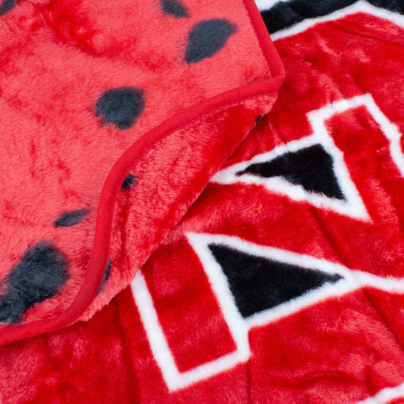 NC State Wolfpack Red and Black Knitted Throw Blanket