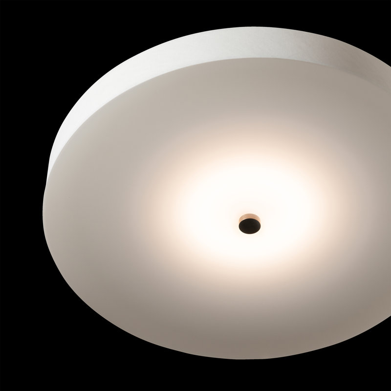 Disq 1 - Light 23" LED Semi Flush Mount, Dark Smoke