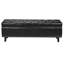 Banc de rangement avec repose-pieds capitonné