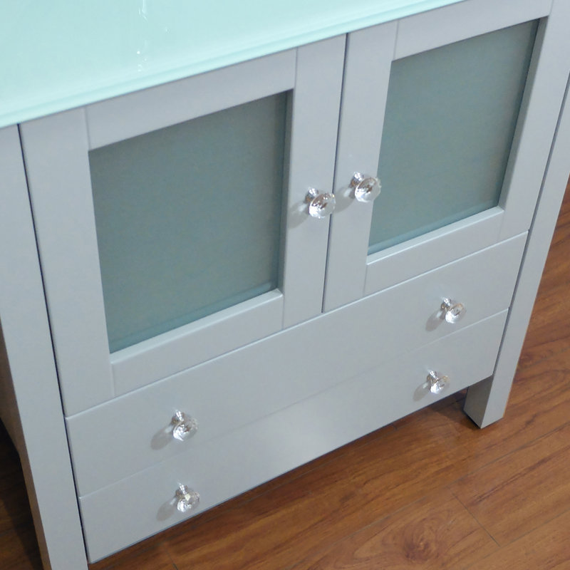 Ensemble de meuble-lavabo simple 30 po Khaqan, Gris