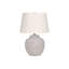 Lampe de table, abat-jour empire en lin ivoire, corps en urne crème classique, 22 po-132426241