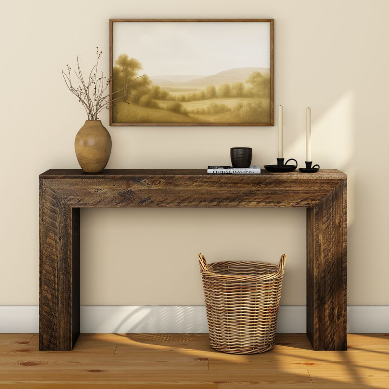 Grande console rustique (56 po / 1422 mm), Bois de grange rustique
