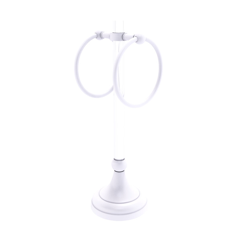 Porte-serviettes de comptoir Jarrell, Blanc mat