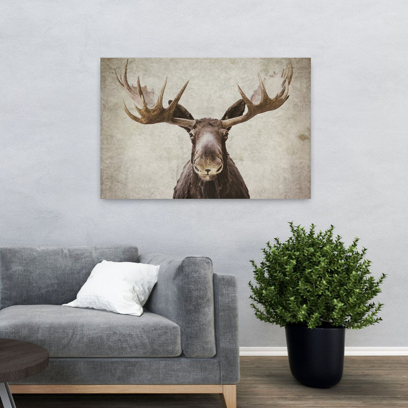 Art Elmer The Moose, H 32 po x l 48 po