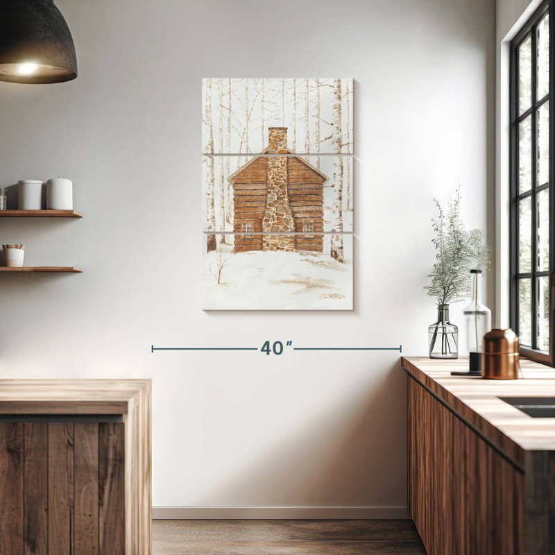 Lilie Wintery Cabin, 38" H x 24" W