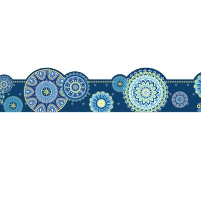 Bordure de salle de classe Blue Harmony Mandala