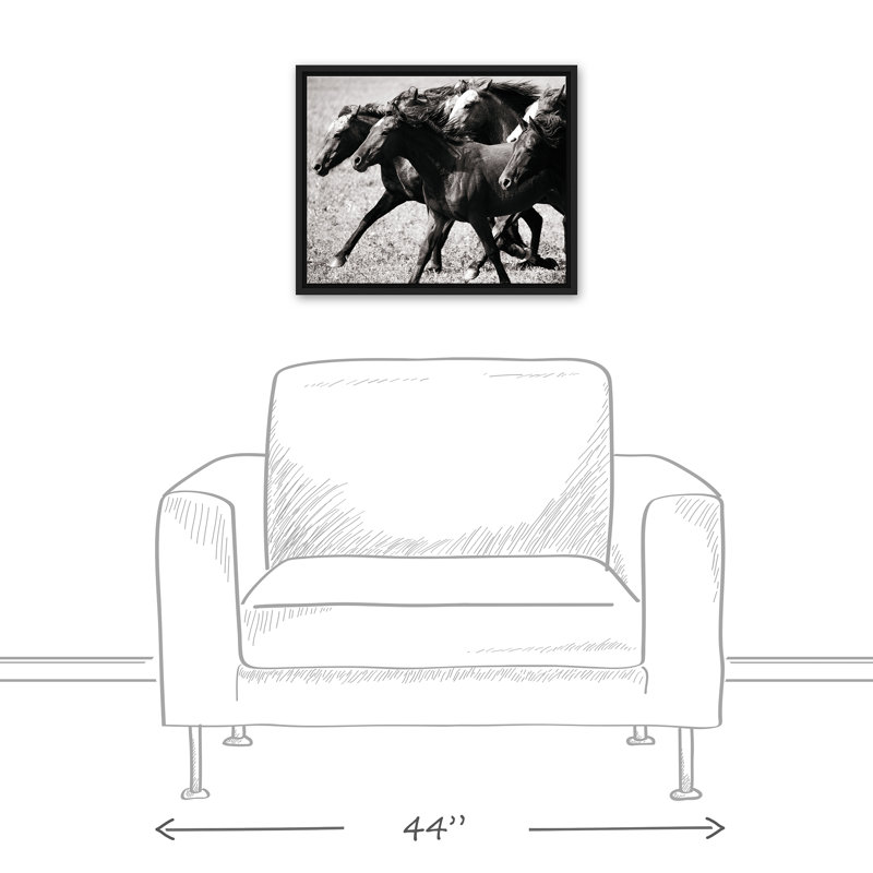 " Horses Racing ", 17.75" H x 21.75" W