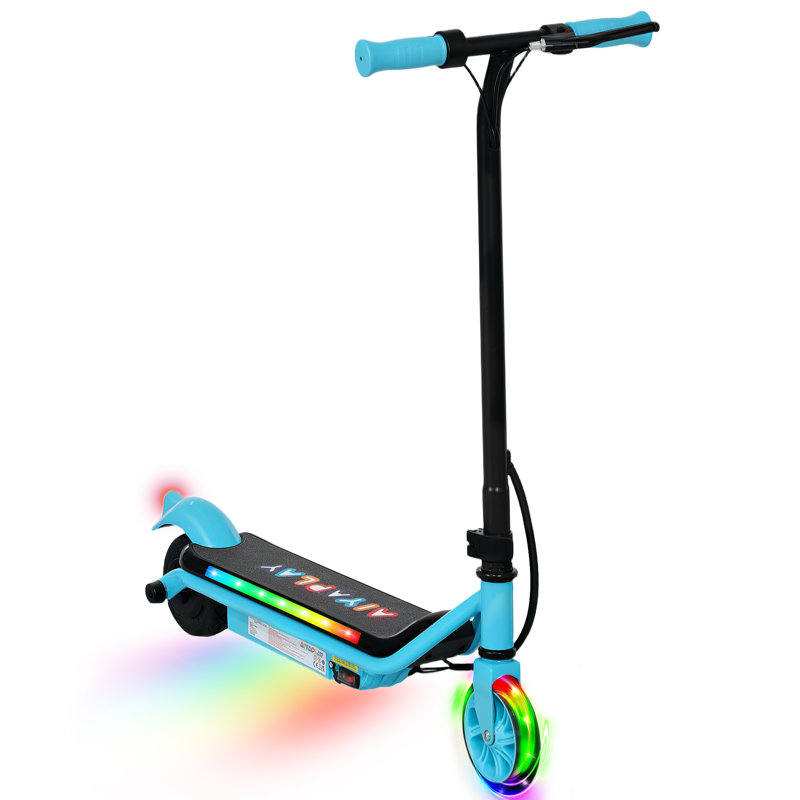 AIYAPLAY Electric Scooter Dual Brakes for Kids Ages 6-14 12 KM/H, Blue