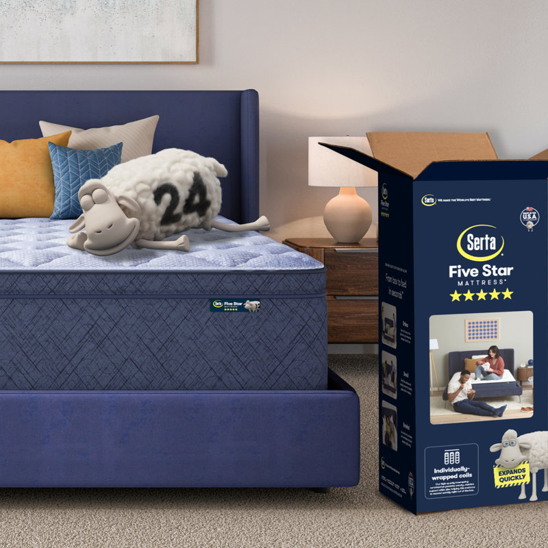 Five Star Mattress Sleep to Go 16" Plush Pillow Top Mattress in a Box, Queen