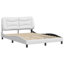 Cadre de lit vidaXL avec DEL sans matelas Hvar blanc 120 x 200 cm-121202980-121202981