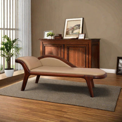 Chaise longue en bois massif