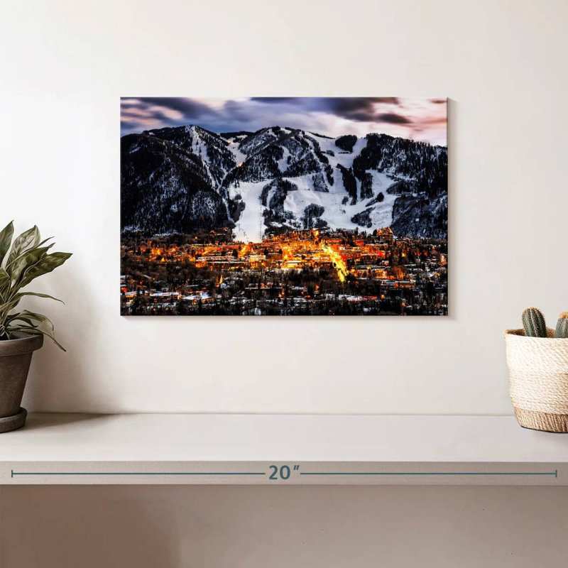 Park City Ski Slopes, reproduction sur toile, H 8 po x l 12 po x P 1 po
