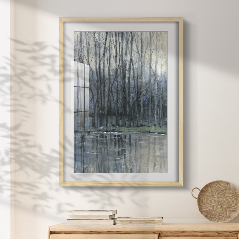 Verre bleu Catalina Island - toile tendue avec châssis, H 28,5 po x l 20,5 po, Naturel