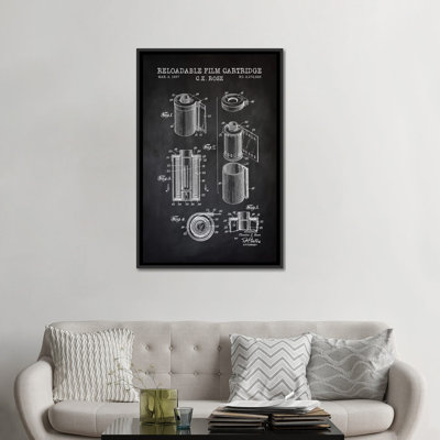 Patent Print Store " Reloadable Film Cartridge, Black " by PatentPrintStore