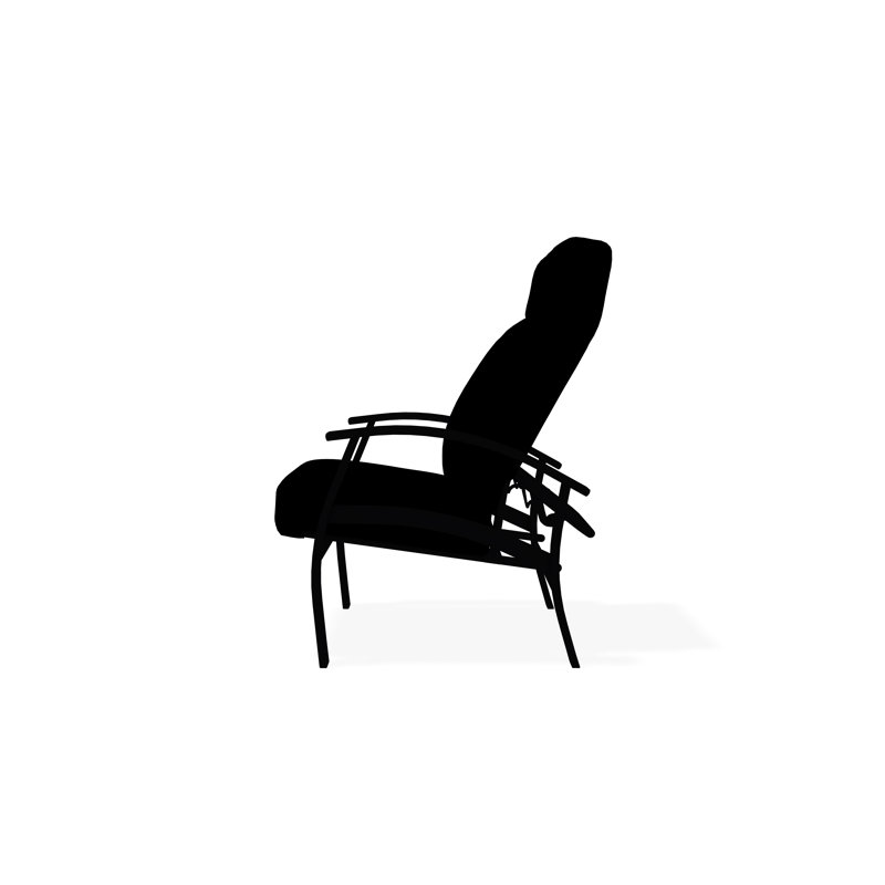 Belle Isle Outdoor Lounge Chair, Black, Black 5D Sunbrella®