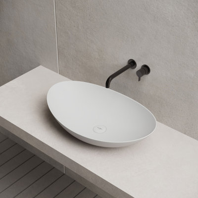 Évier vasque blanc mat 24 "x 15" Monblari