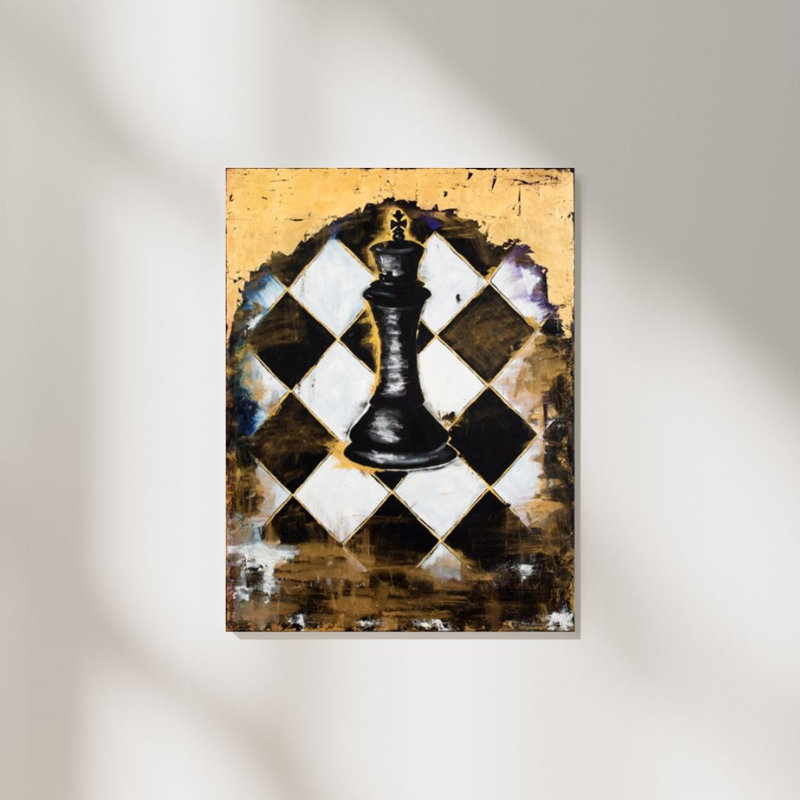 Chess King Oil Painting Print Canvas