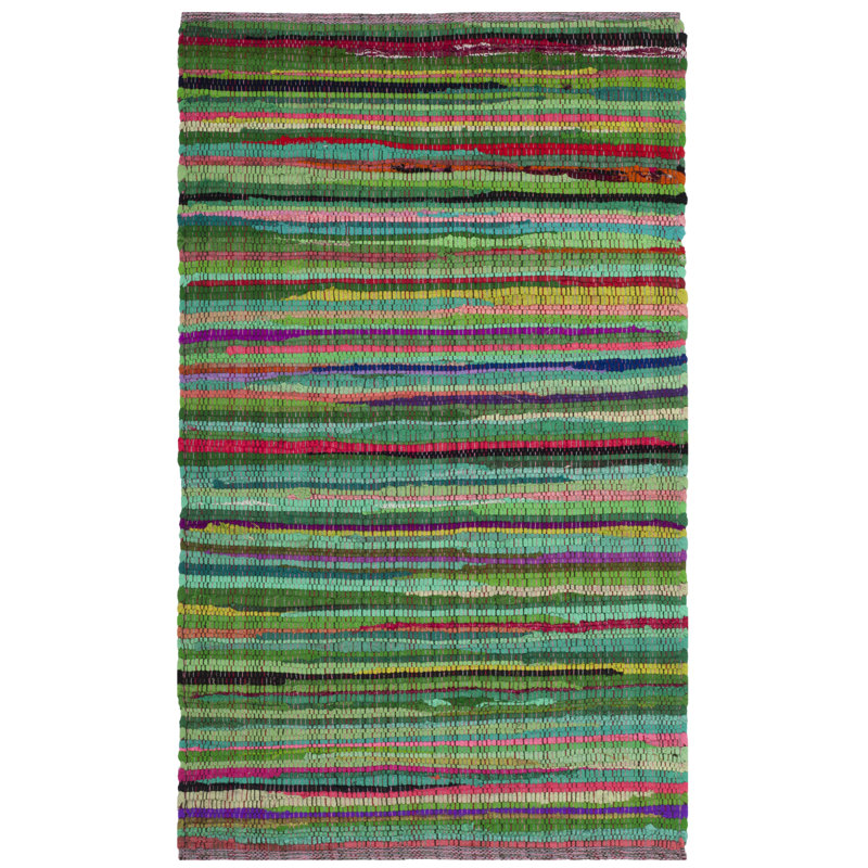 Fales Rug Hand Woven Cotton Abstract Rug, Rectangle 2' x 3'