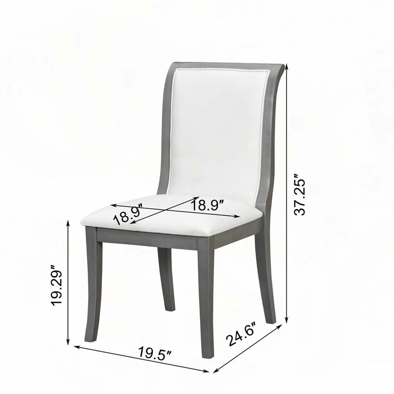 Dining Table Set for 2 Person, Gray/White