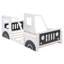 Lit plateforme en bois avec roulettes-425367759