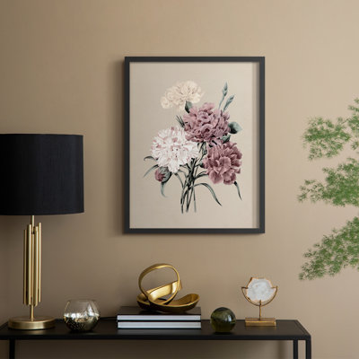 Antique Botanical I, reproduction encadrée - bois massif
