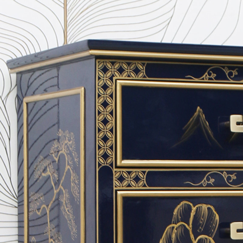 Hand-Painted Classic Wood Drawer Accent Chest