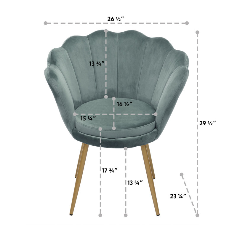 Velvet Barrel Chair, Sage Velvet