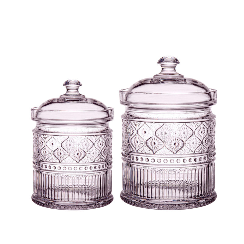 Claro Kitchen Storage Canister, 7.48" H x 4.92" W x 4.92" D, Pink