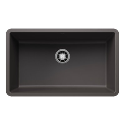 Precis SILGRANIT 30" Single Bowl Undermount Kitchen Sink - Cinder