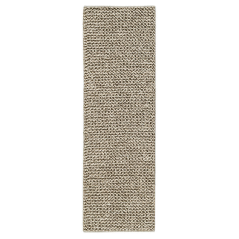 Tapis en laine tissé à plat Ackman, Tapis de couloir 2 pi 6 po x 8 pi, Brun