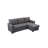 Nathan 84" Dark Gray Reversible Sleeper Sectional Sofa With Storage Chaise-343312332