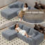 Canapé modulaire convertible en velours côtelé avec accoudoirs larges et fonction de canapé-lit - Convient aux animaux de compagnie, sans compression, sans assemblage-1650935699-1650935711