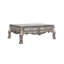 Table basse rectangulaire blanc cassé de style classique vintage avec pattes en forme de griffes
