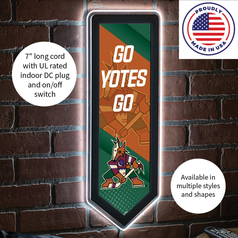 Enseigne murale NHL Team Pennant, Coyotes de l'Arizona
