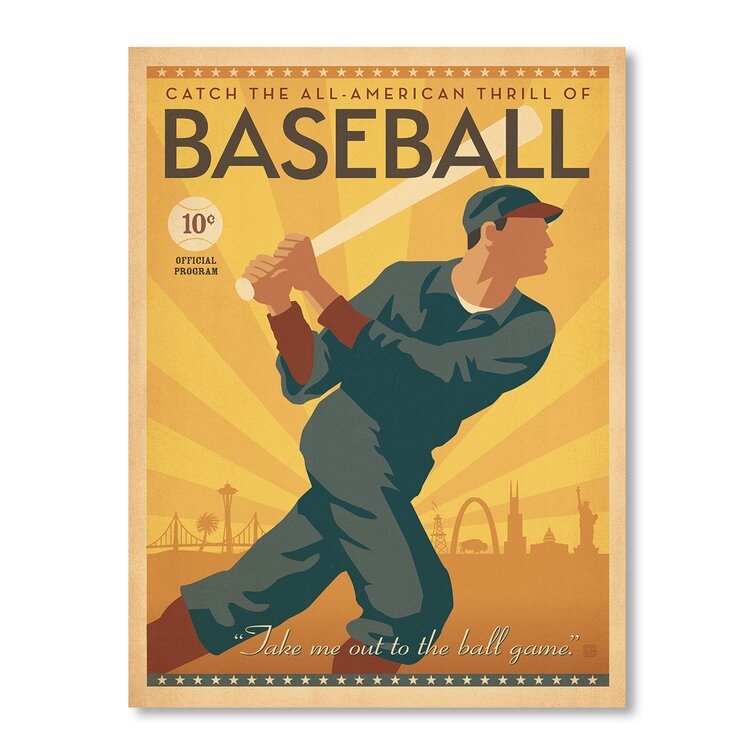 Americanflat Man Cave Baseball Graphic Art