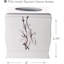 Couvre-boîte à mouchoirs carré - Décoration florale de cerisier blanc et rose - Porte-papier hygiénique en résine pour meubles-lavabos et tables de chevet - Curseur de fond durable