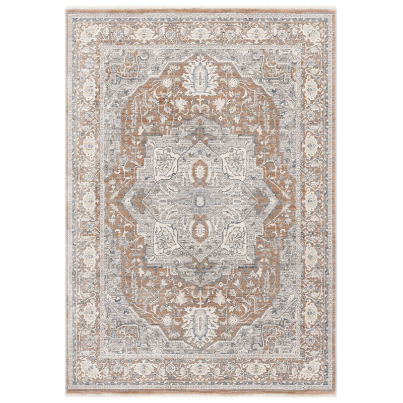 Tapis oriental en polyester Clover 1270, Rectangle 9 pi x 12 pi, Rouge